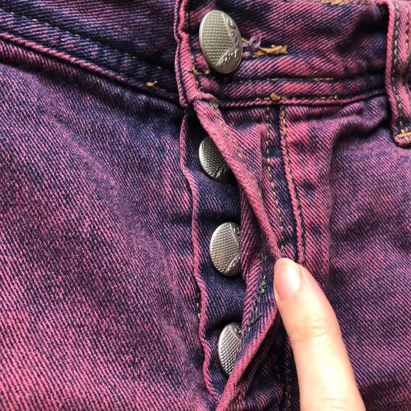 Frayed Hem Multicolor Shorts - Picture 3 of 4